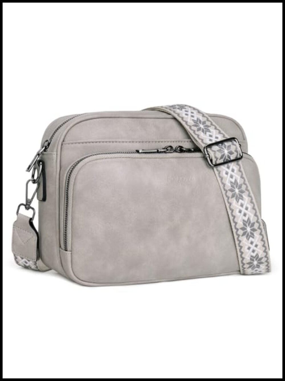 Vegan Leather Crossbody Bag RFID Wallet Travel Purse Adjustable Strap